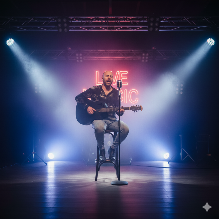 Cantante en Acustico en local del centro de Málaga