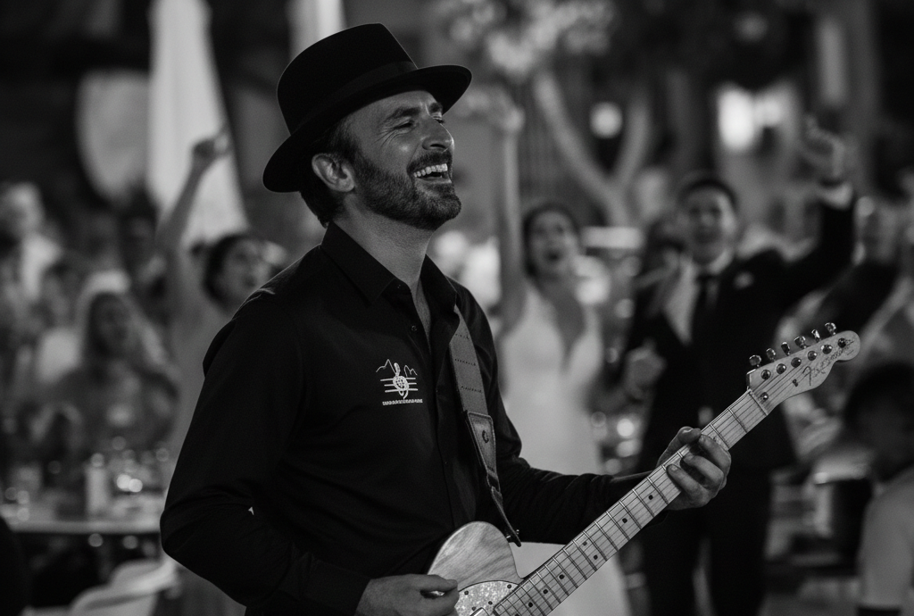 Grupo de versiones actuando en boda en Málaga