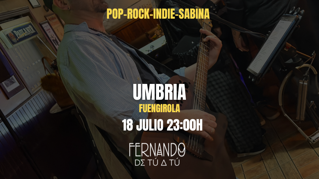 Fernando de Tú a Tú cantando en directo en el local Umbría de Fuengirola el 18 de julio.