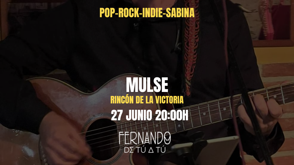 Fernando de Tú a Tú cantando en directo en el restaurante Mulse del Rincón de la Victoria, Málaga.