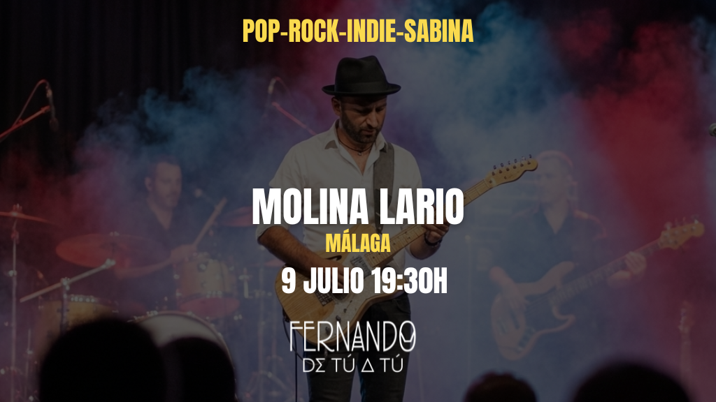 Actuación en directo de Fernando de Tú a Tú como cantante en Málaga en La Terraza del Hotel Molina Lario en julio.